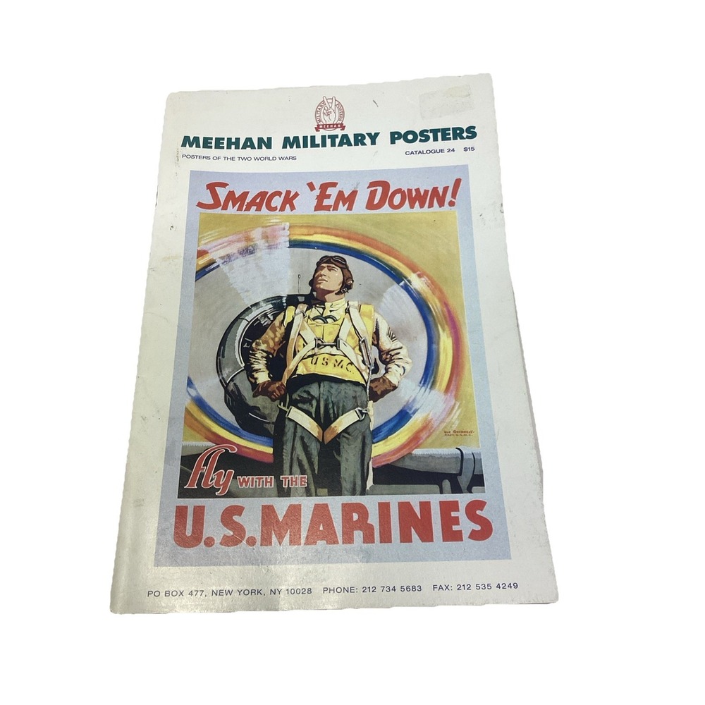 Meehan Military Posters Two World Wars Fly W/ U.S. Marines Booklet Catalogue 24